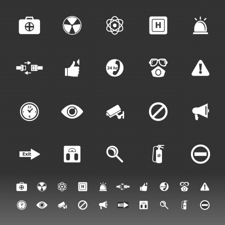 General healthcare icons on gray background, stock vectorのイラスト素材