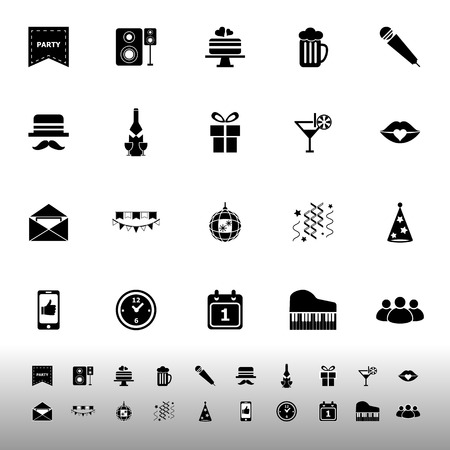 Celebration icons on white background, stock vectorのイラスト素材