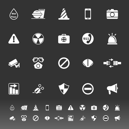 General useful icons on gray background, stock vectorのイラスト素材