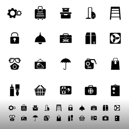 Home storage icons on white background, stock vectorのイラスト素材