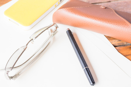 Working table of freelance create ideasの写真素材