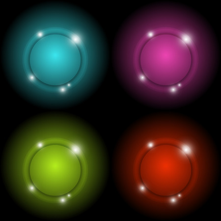 Colorful circle glow vector abstract background, stock vetorのイラスト素材