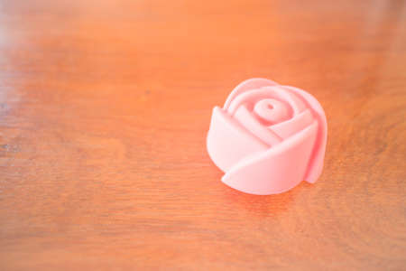 Rose shape of gelatin print on vintage background, stock photoの写真素材