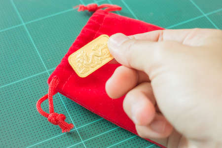 Premium quality golden gold bar, stock photoの写真素材