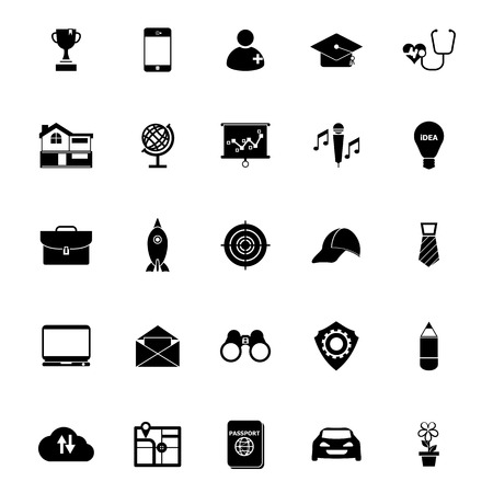 Job description icons on white background, stock vectorのイラスト素材