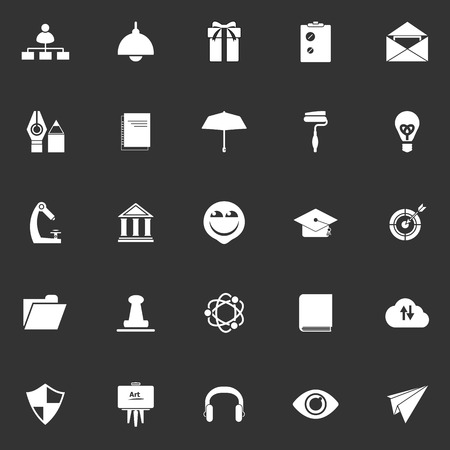 Job resume icons on white gray backgroundのイラスト素材