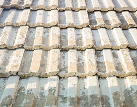 Pattern of tiles on the old roof , stock photoの写真素材