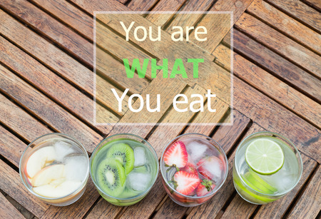 You are what you eat quote design poster, stock photoの写真素材