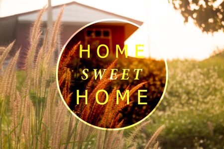 Home sweet home inspirational and motivational quote, stock photoの写真素材