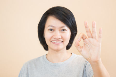 Asian woman hand action gesture, stock photoの写真素材
