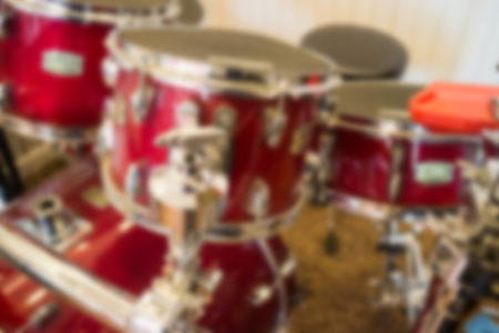 Blurred red grunge drum setの写真素材