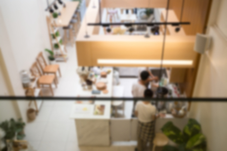 Defocused Background Of Indy Coffee Shop, stock photoの写真素材
