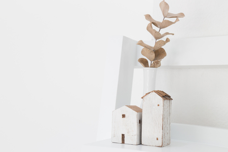 White Mini iItems Of Home Decoration, stock photoの写真素材