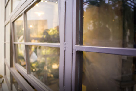 Black Frame Of Modern Window, stock photoの写真素材