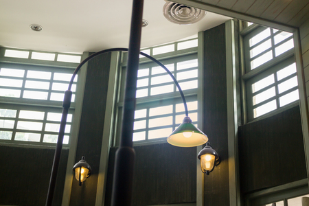 Retro Lamp In Interior Vintage Room, stock photoの写真素材