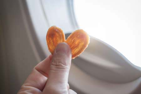 Hand On Sweet Heart Cracker, stock photoの写真素材