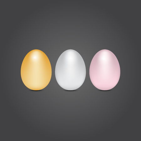 Gold silver and bronze eggsのイラスト素材