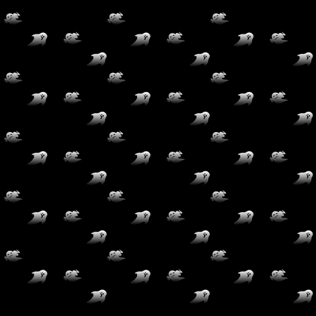 Created Halloween ghost black backgroundのイラスト素材