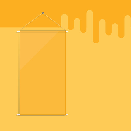 Blank hanging flag quality poster, stock vectorのイラスト素材