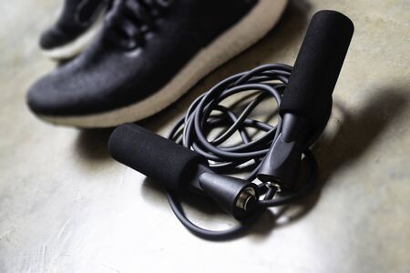 Equipment for jump rope sports, stock photo