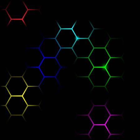 Created hexagon pattern abstract background, stock vectorのイラスト素材