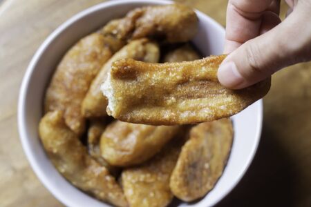 Fried bananas local sweet snack, stock photoの写真素材