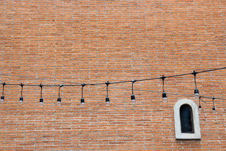 Decorative light bulbs exterior area, stock photoの写真素材