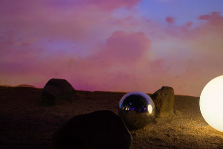 Seamless space blue planet surrounding, stock photoの写真素材