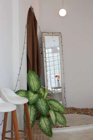 Minimal style decoration of coffee shop, stock photoの写真素材