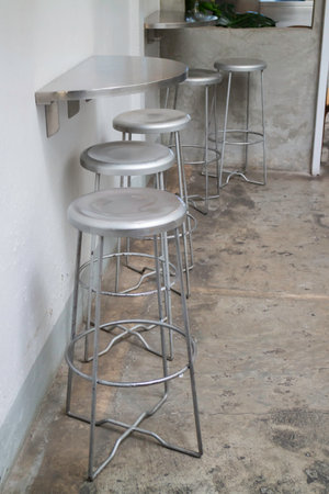 Minimal grunge style decoration of indy coffee shop, stock photo