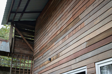 Wooden renovated Thai style architecture, stock photo