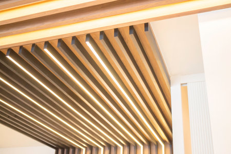 Lights on a ceiling in the building, stock photoの写真素材