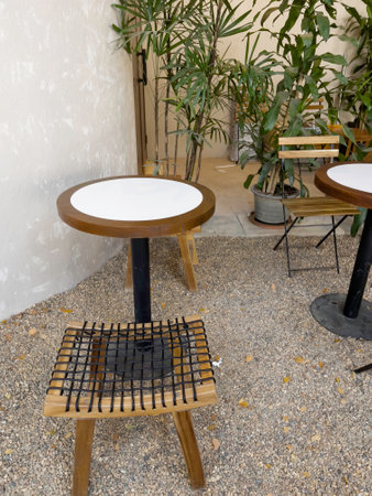 Interior decoration furniture dining room of cafe, stock photo
