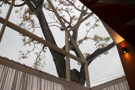 Street cafe with vintage furniture, stock photoの写真素材