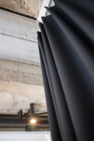 Loft modern black room interior, stock photoの写真素材