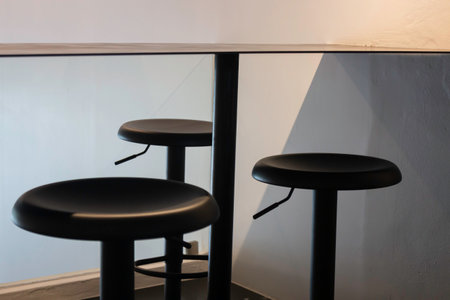 Loft modern black room interior, stock photoの写真素材