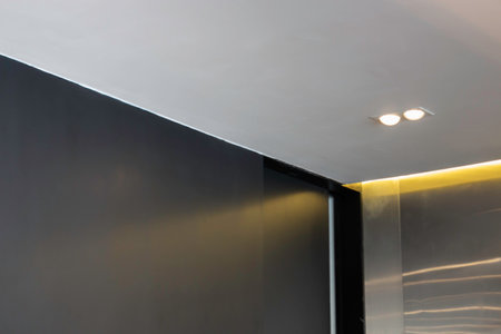 Interior of a modern decorated espresso bar, stock photo