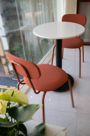 Interior of stylish white and green room, stock photoの写真素材