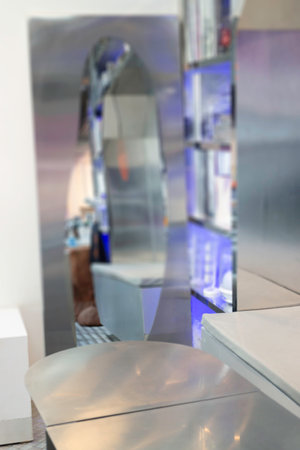 Customer seat in coffee shop, stock photo