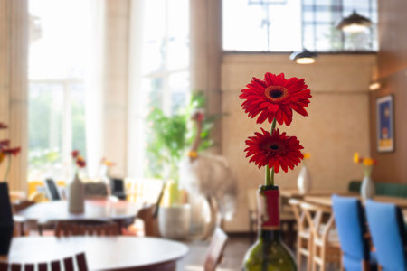 Retro romantic cafe and restaurant decoration, stock photoの写真素材