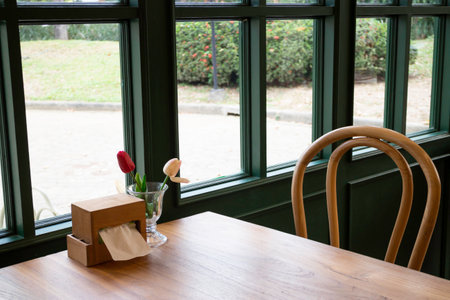 Interior inside of vintage coffee shop, stock photo