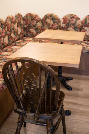 Interior inside of vintage coffee shop, stock photo
