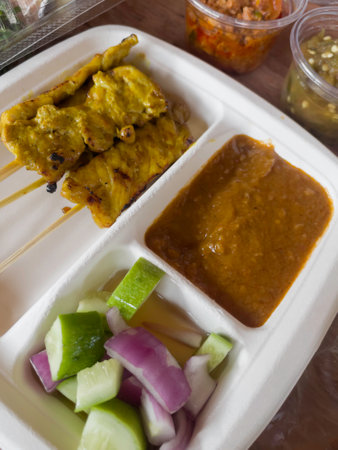 Street food pork satay thai cuisine, stock photoの写真素材