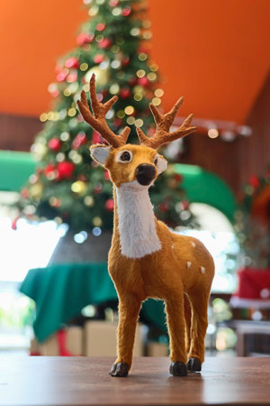 Living room home interior with decorated christmas concept, stock photoの写真素材
