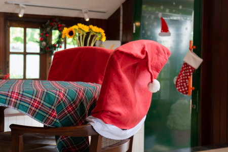 Living room home interior with decorated christmas concept, stock photoの写真素材