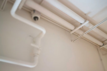 Coffee shop interior with white and wooden concept deisgn, stock photoの写真素材