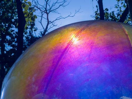 Fantasy luminescent realistic glass balls, stock photo