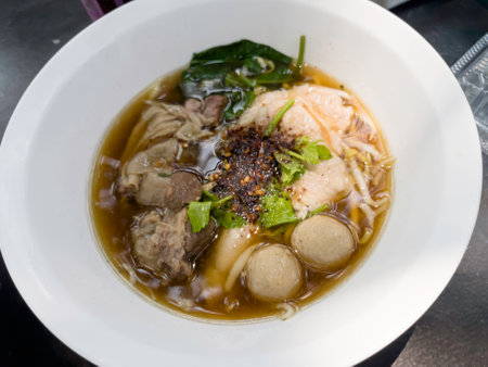 Street foods of Thailand fresh cooking in asian kitchen, stock photoの写真素材