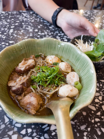 Street foods of Thailand fresh cooking in asian kitchen, stock photoの写真素材