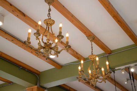 Exterior and interior of cafe restaurant, stock photo